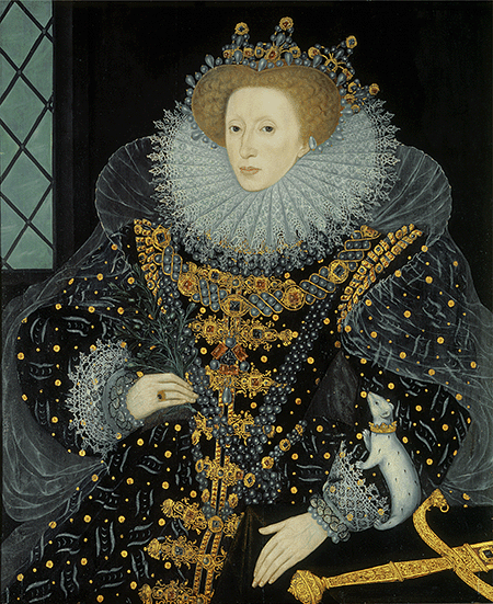Nicholas Hillard, Queen Elizabeth I (The Ermine Portrait), 1585, Hatfield House, Hertfordshire